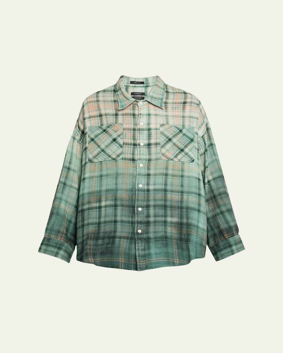 Plaid Long-Sleeve Work Shirt